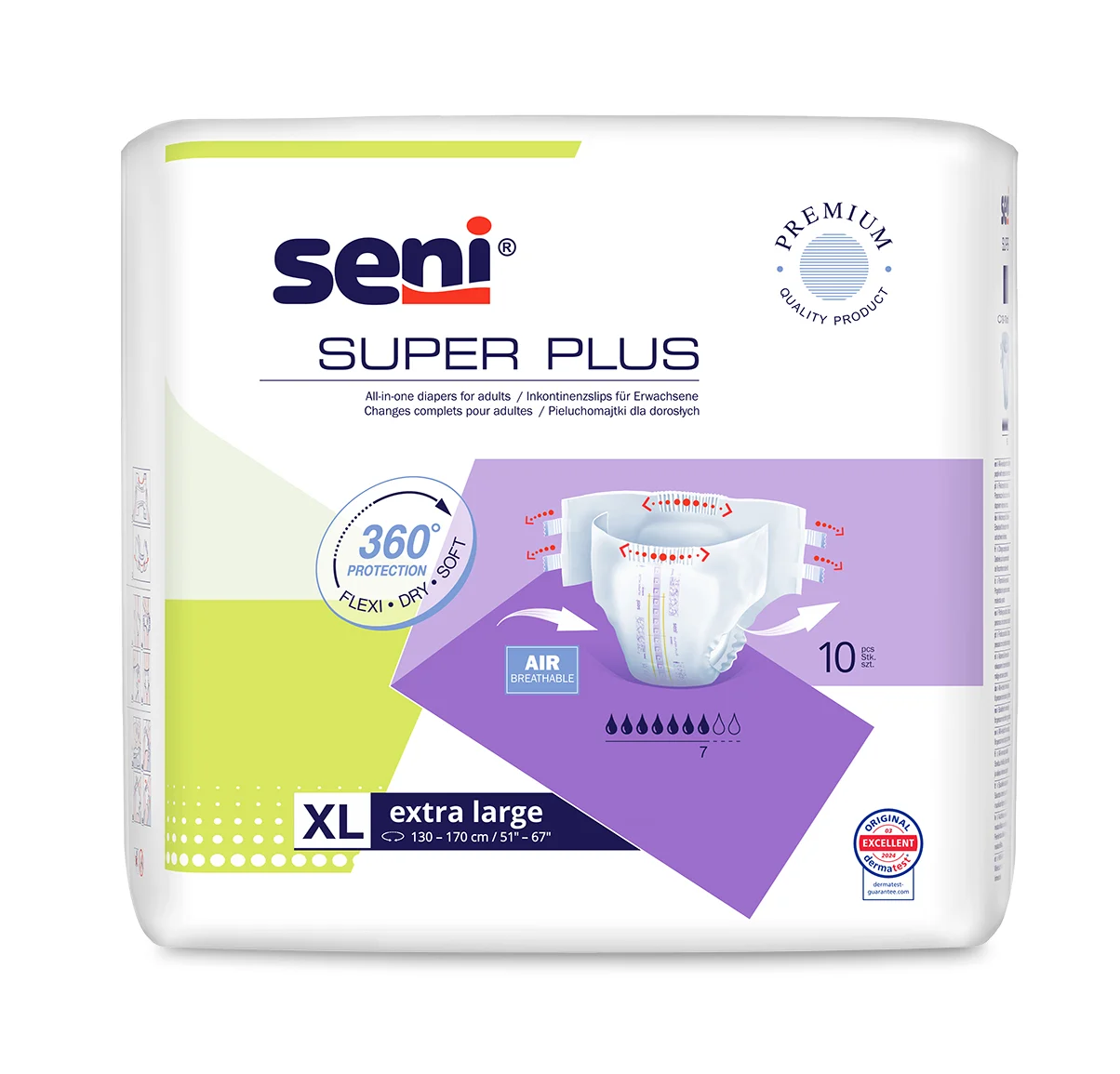 Seni Super Plus XL scutece incontinenţă 10 buc
